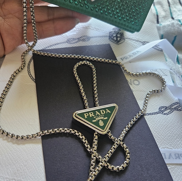 Prada logo-plaque cardholder/mini bag - Picture 15 of 17